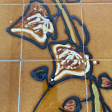 Vintage ceramic coffee table ivy pattern