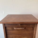Small curtain filing cabinet.