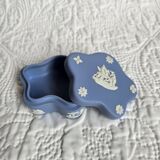 Service thé Wedgwood en biscuit bleu et blanc