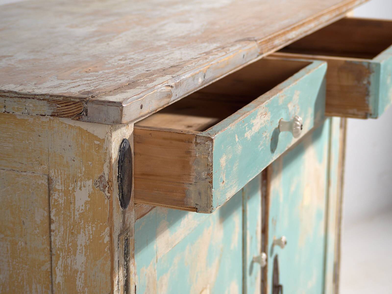 Antique sky blue chest of drawers (c.1920) #20