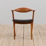 Fauteuil danois en teck massif Erik Kirkegaard années 1950