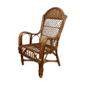 Fauteuil enfant en osier rétro 1930