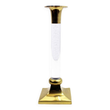 Bougeoir en lucite et laiton 1970