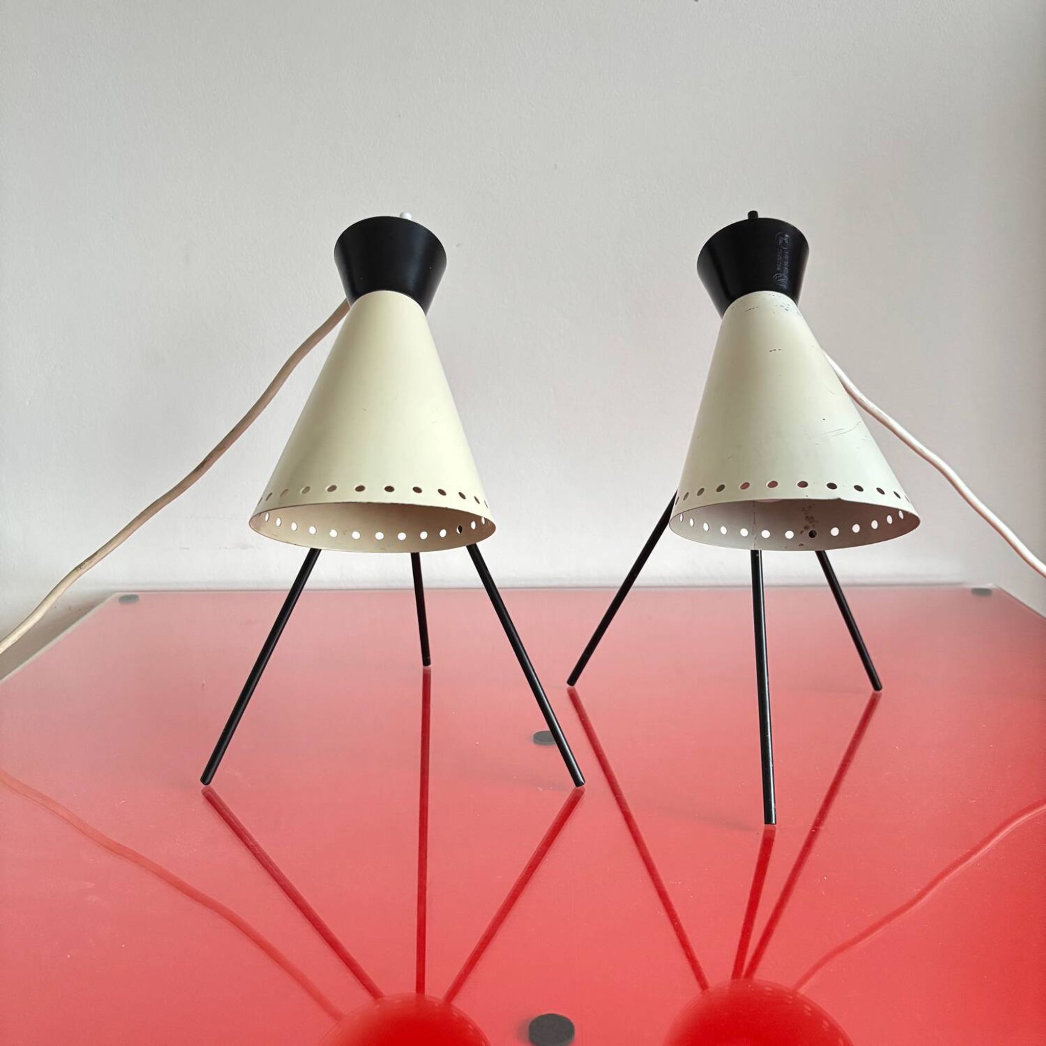 Set of table lamps by Josef Hurka