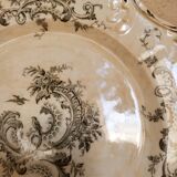 6 flat earthenware plates by Gien