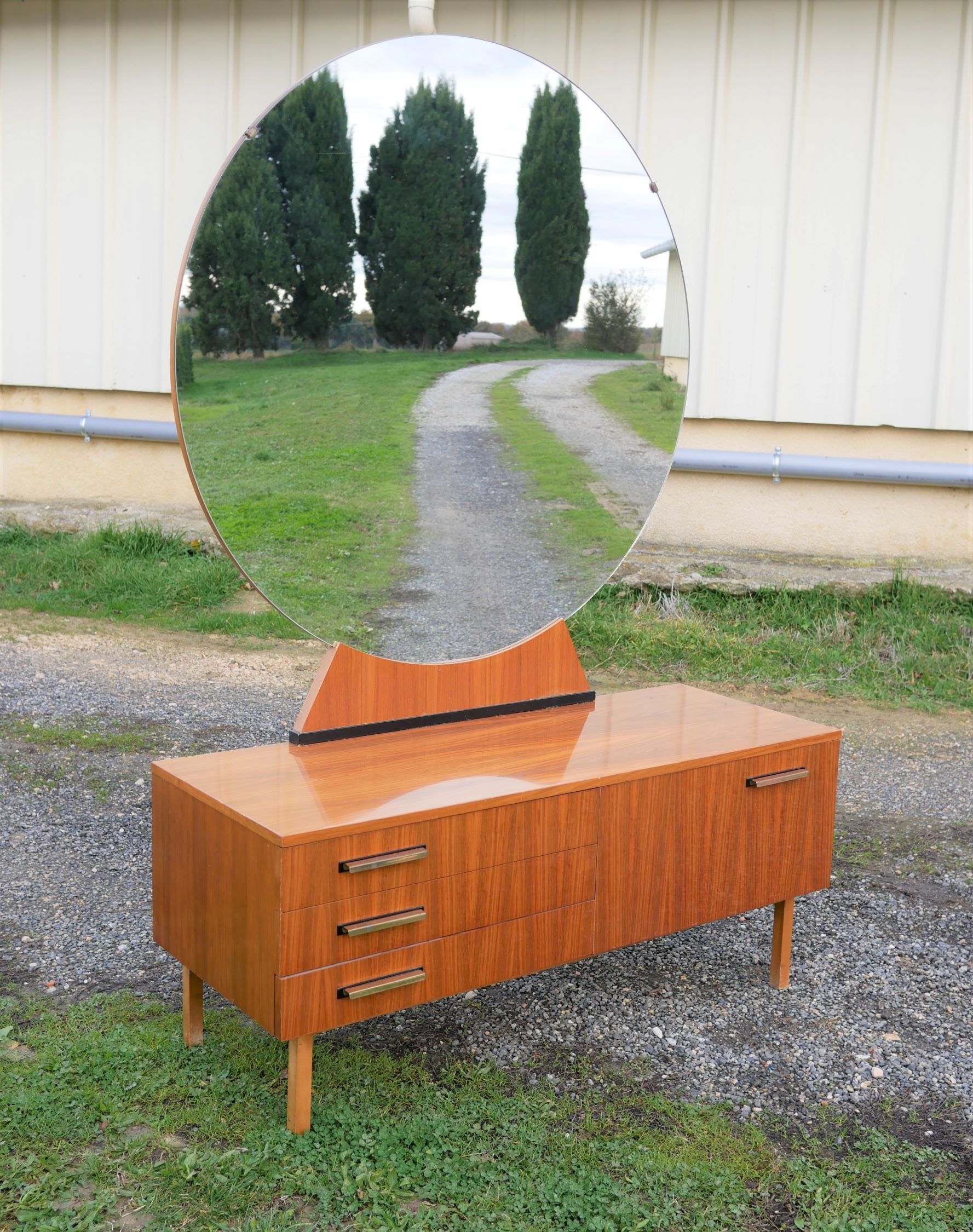 Coiffeuse vintage en bois