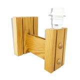 Scandinavian pine wall lamp, 1970-80