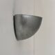 Vintage half-moon wall light in patinated steel, France, 1980