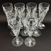 Baccarat, set of 9 champagne flutes model Duchesse de Dino