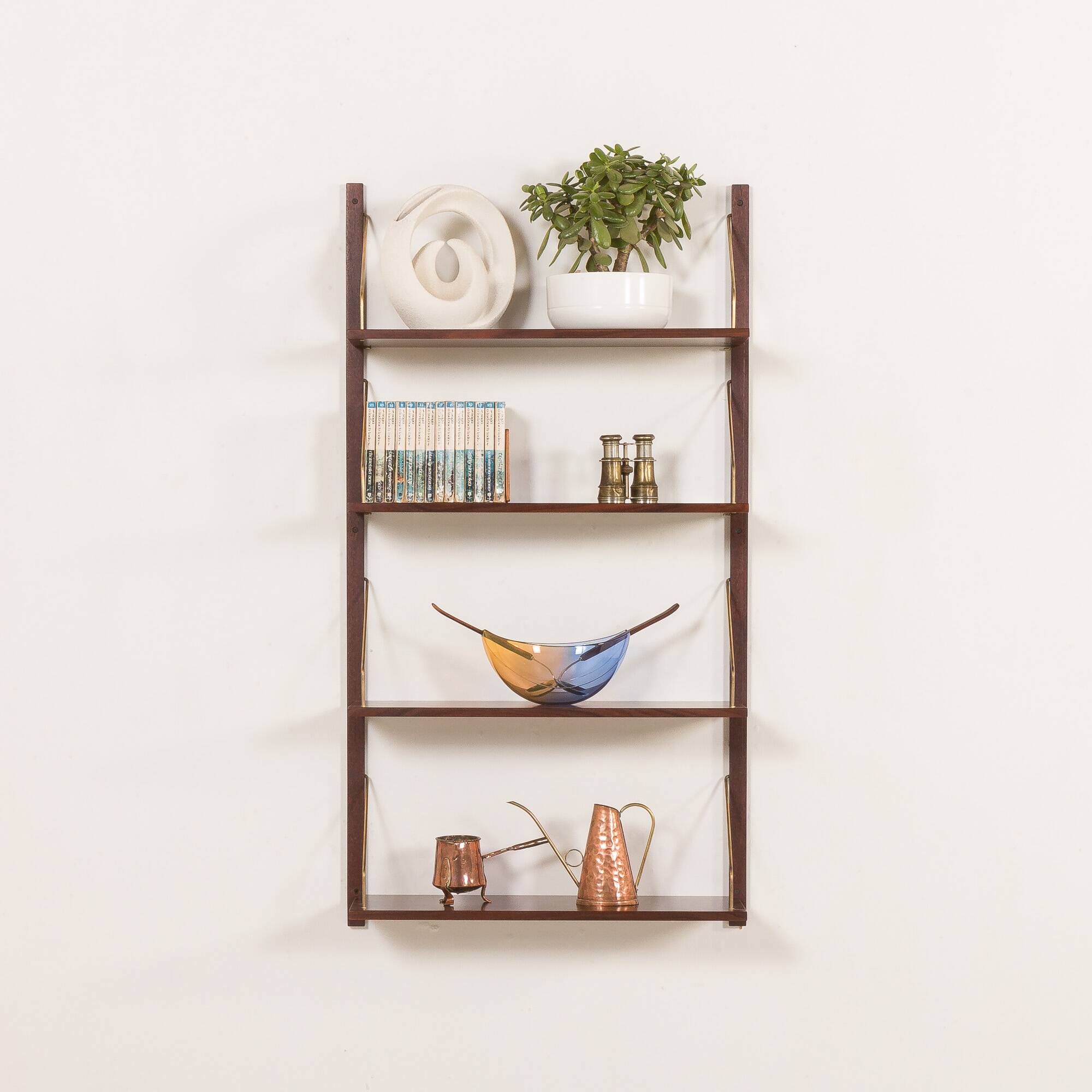 Danish mid century rosewood shelving unit in the style of Poul Cadovius, 19