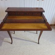 Secretary with mechanism - 4 secret drawers - lock - marquetry chessboard - 1950