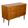 Danish teak chest of drawers by hundevad & co 1960s