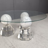 Marble sphere coffee table by Roche Bobois, 1980s