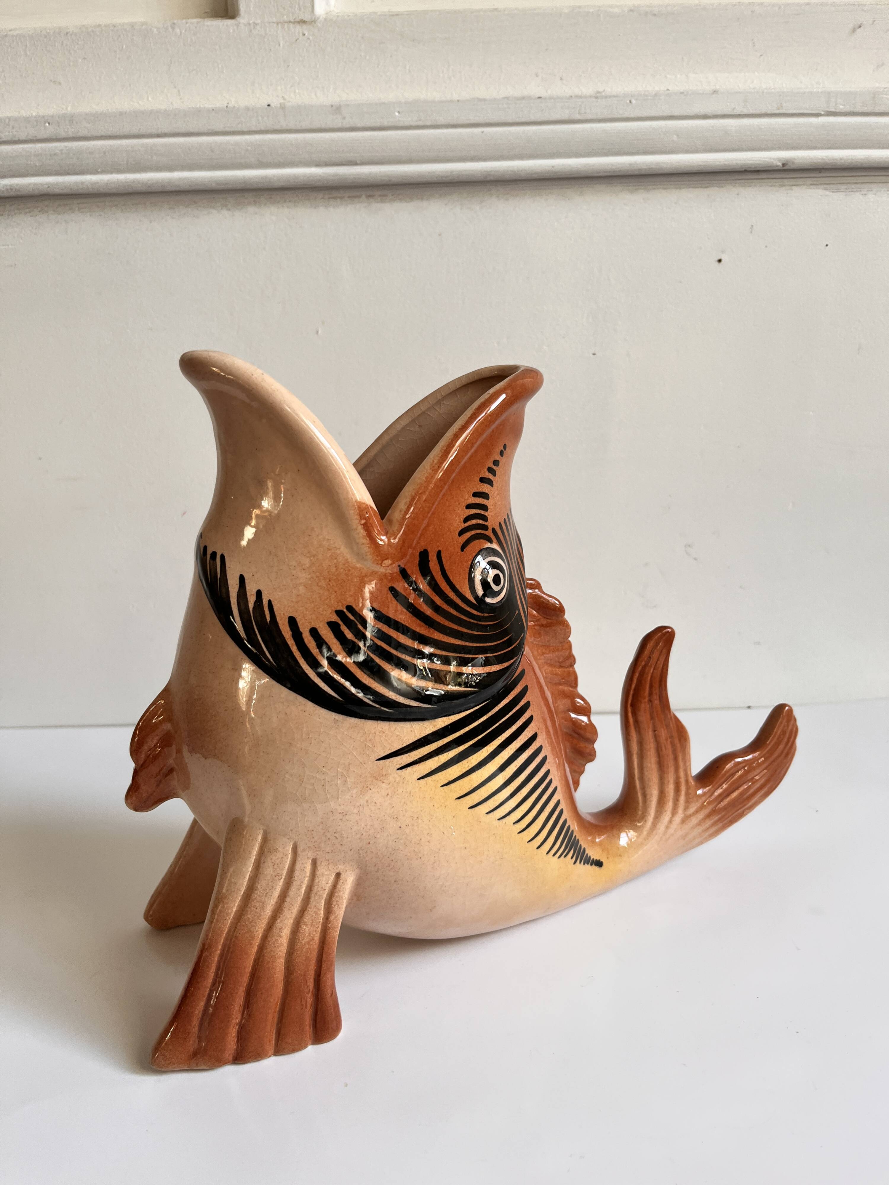 Ceramic fish vase