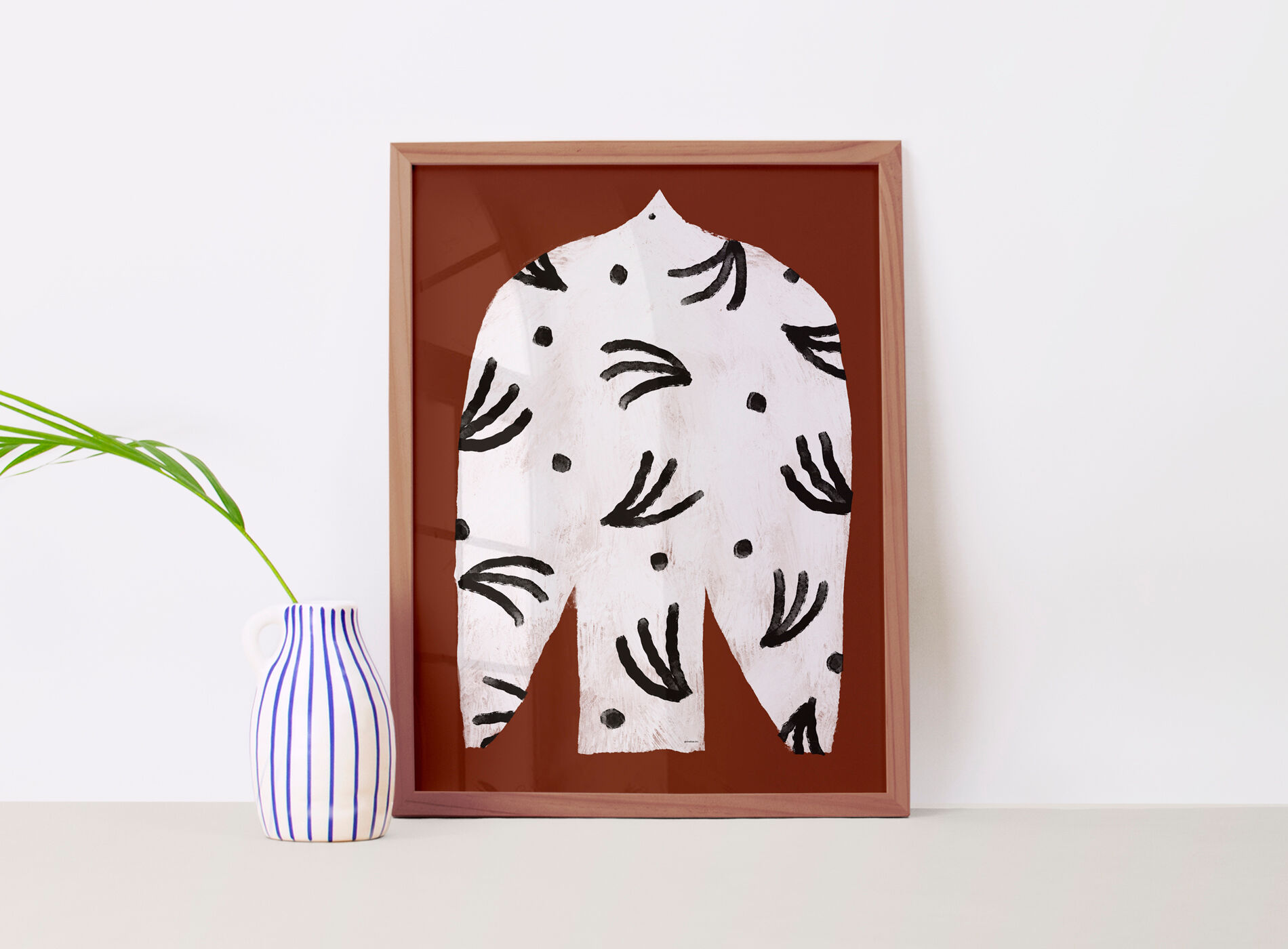 Wall poster with white bird 30cmx40cm