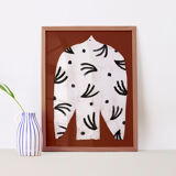 Wall poster with white bird 30cmx40cm