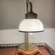 Empire style bedside lamp, wood and brass