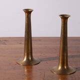 2x Hans Bølling Brass Candlesticks for Torben Ørskov, Denmark 1950s