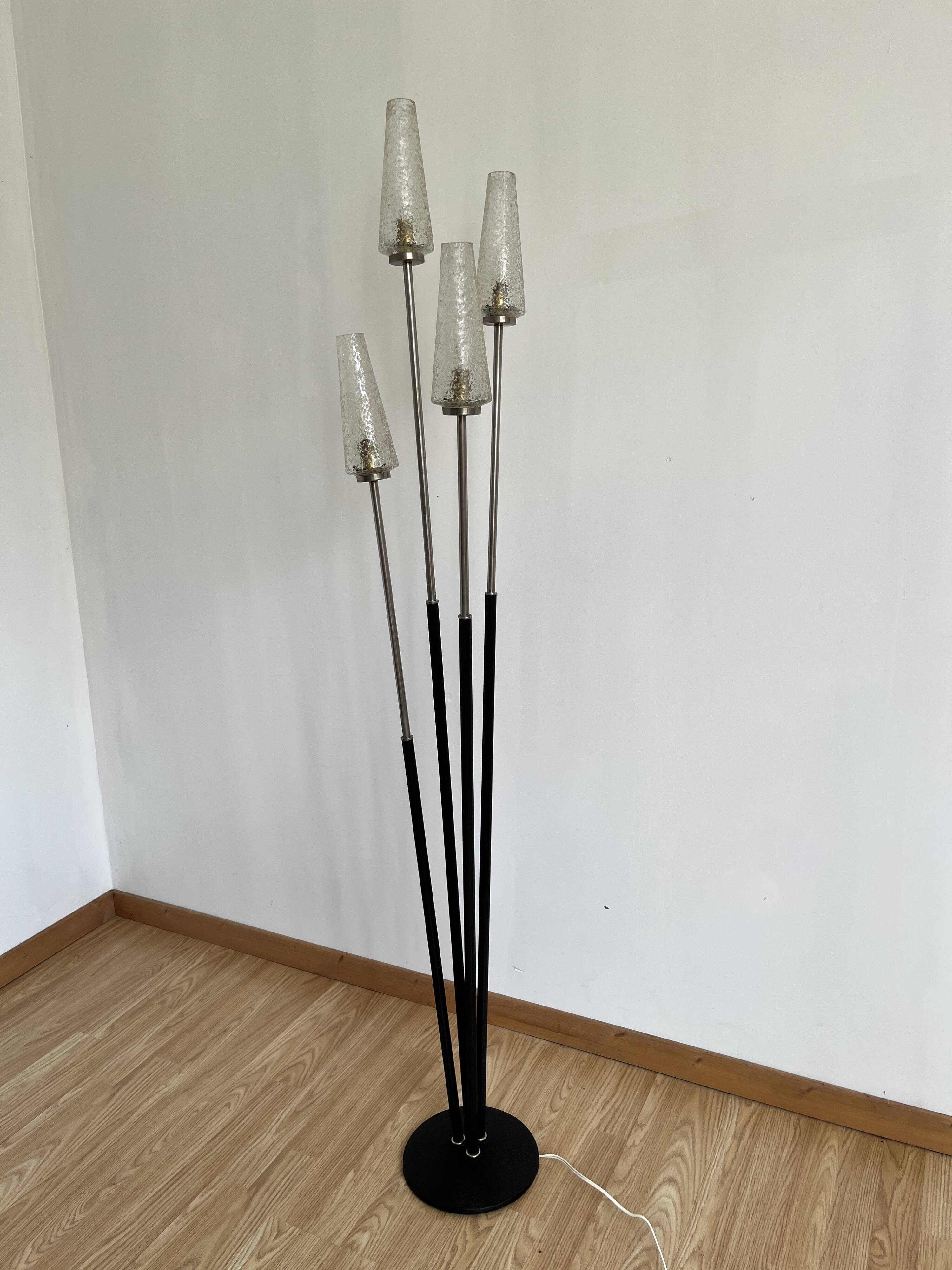 Lampadaire 4 feux design italien vers 1950