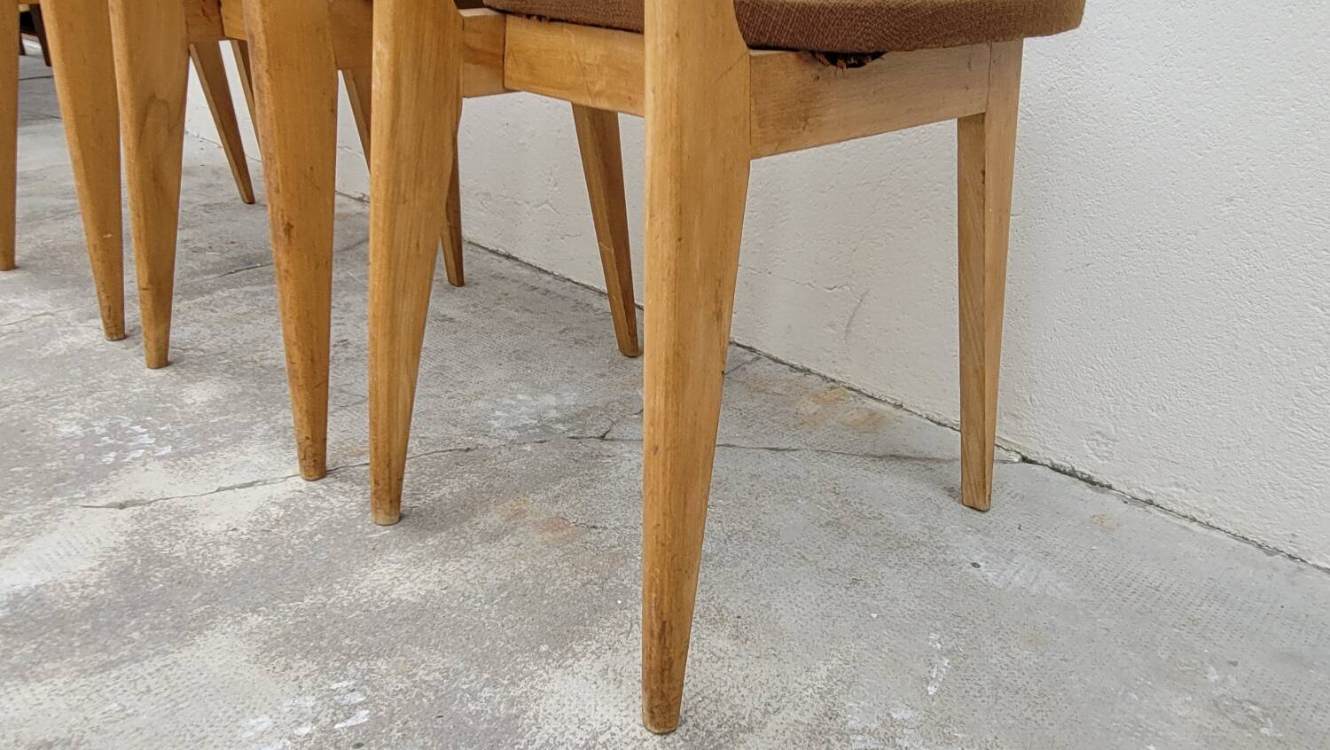 Series of 4 vintage chairs - 1950s