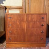 Vintage teak bookcase chest of drawers