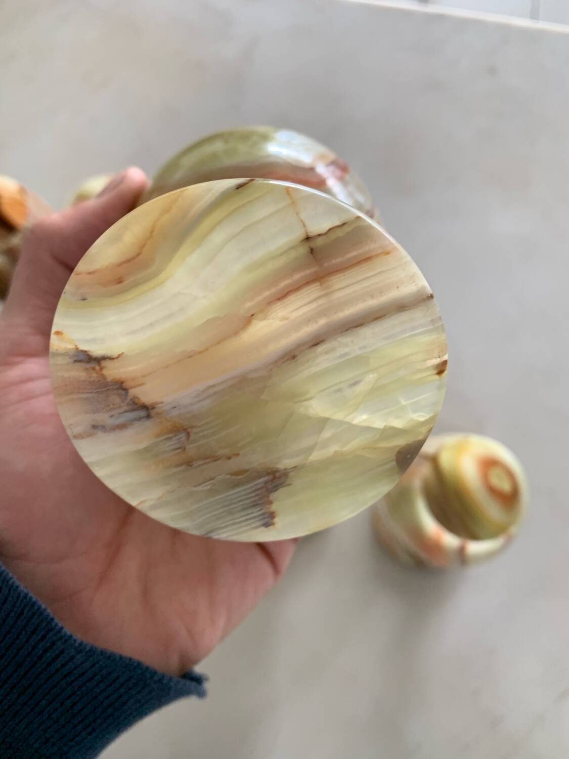 Vintage Onyx Glass Lot Circa 1970