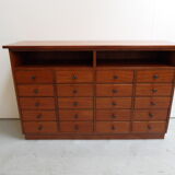 Vintage Dutch mahogany shop display cabinet