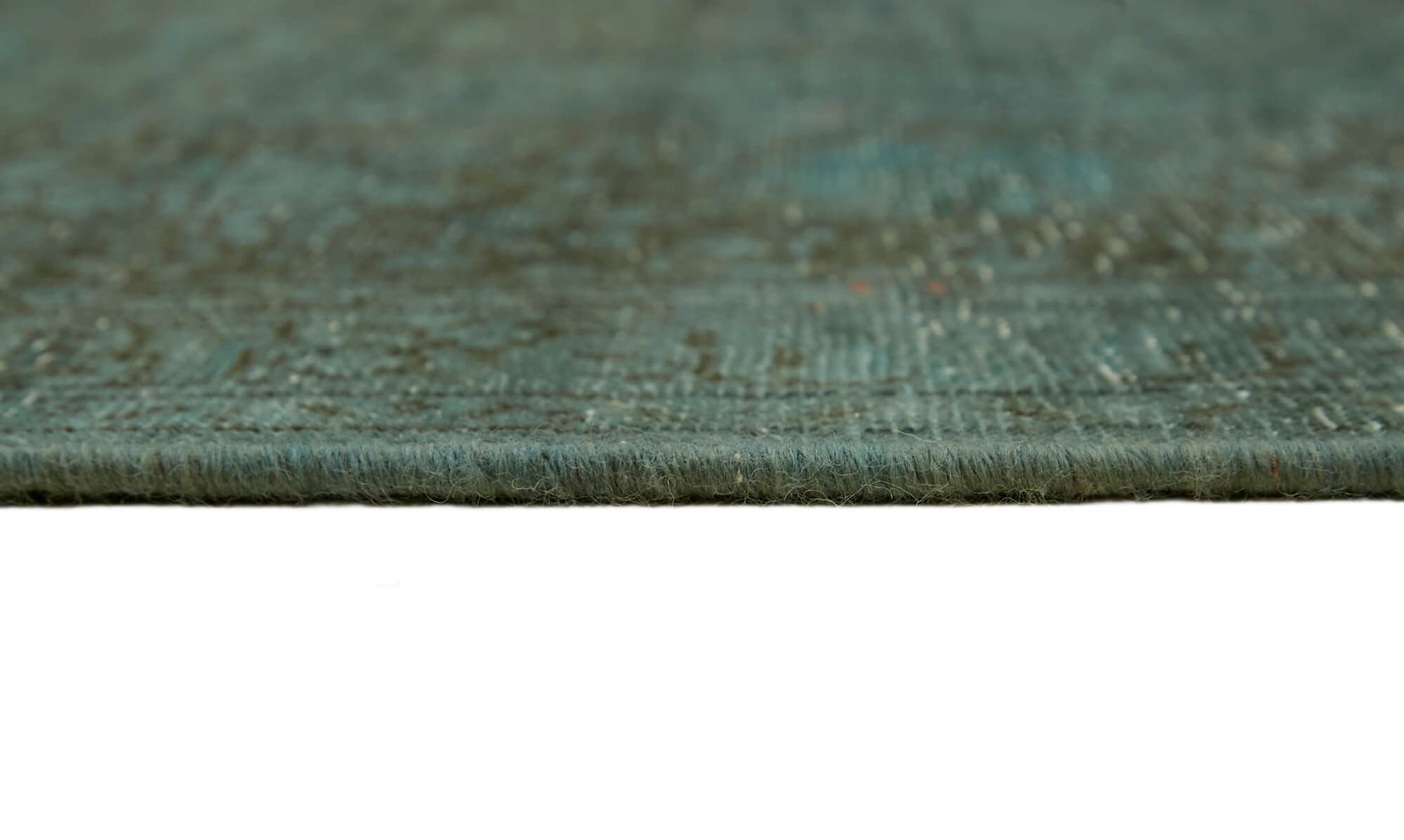 Hand-knotted anatolian antique 1970s 246 cm x 349 cm blue wool carpet