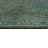 Tapis de laine bleue des années 1970 246 cm x 349 cm