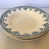 Trio of old Bordeaux model ironstone plates