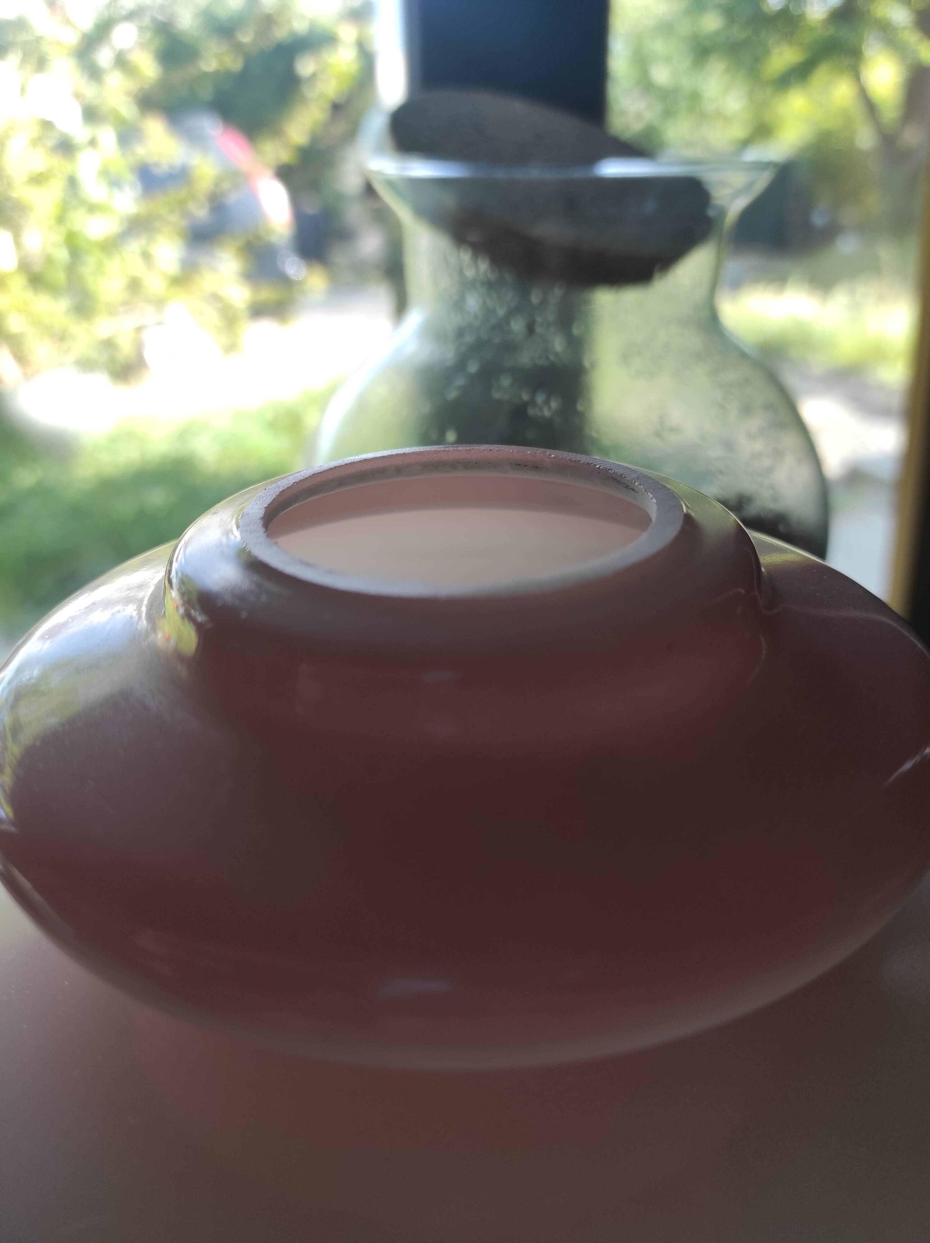 Abat-jour en verre blanc opaline vintage bords dentelés et fleurs roses