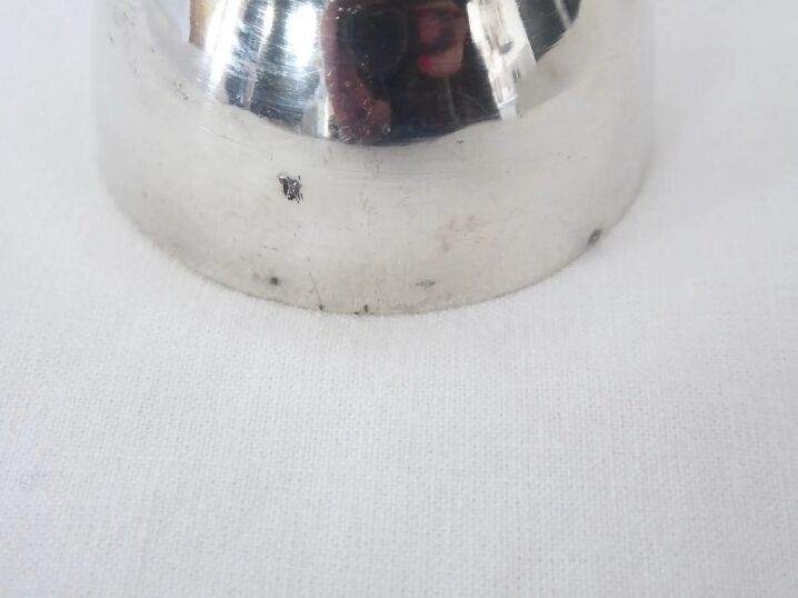 Christofle Gallia egg cup in silver metal