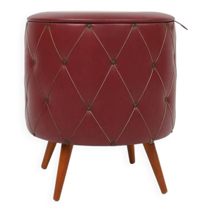 Pouf vintage avec rangement