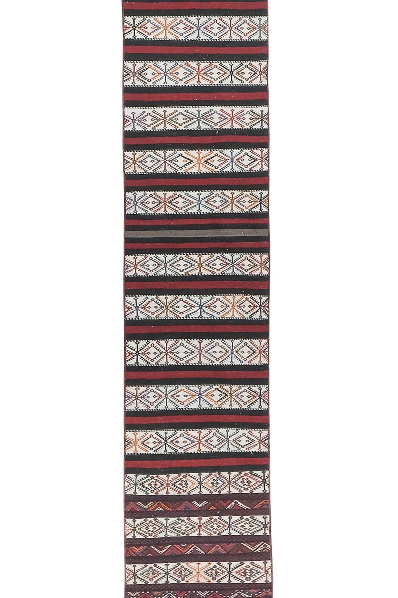 Vintage Turkish hallway rug 64x894 cm
