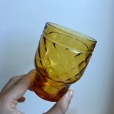 Set of 4 amber glasses Pernod 70s