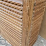 Ancien comptoir de boutiquier en teck birman