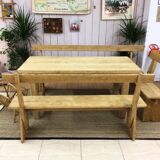 Farm table and 3 benches