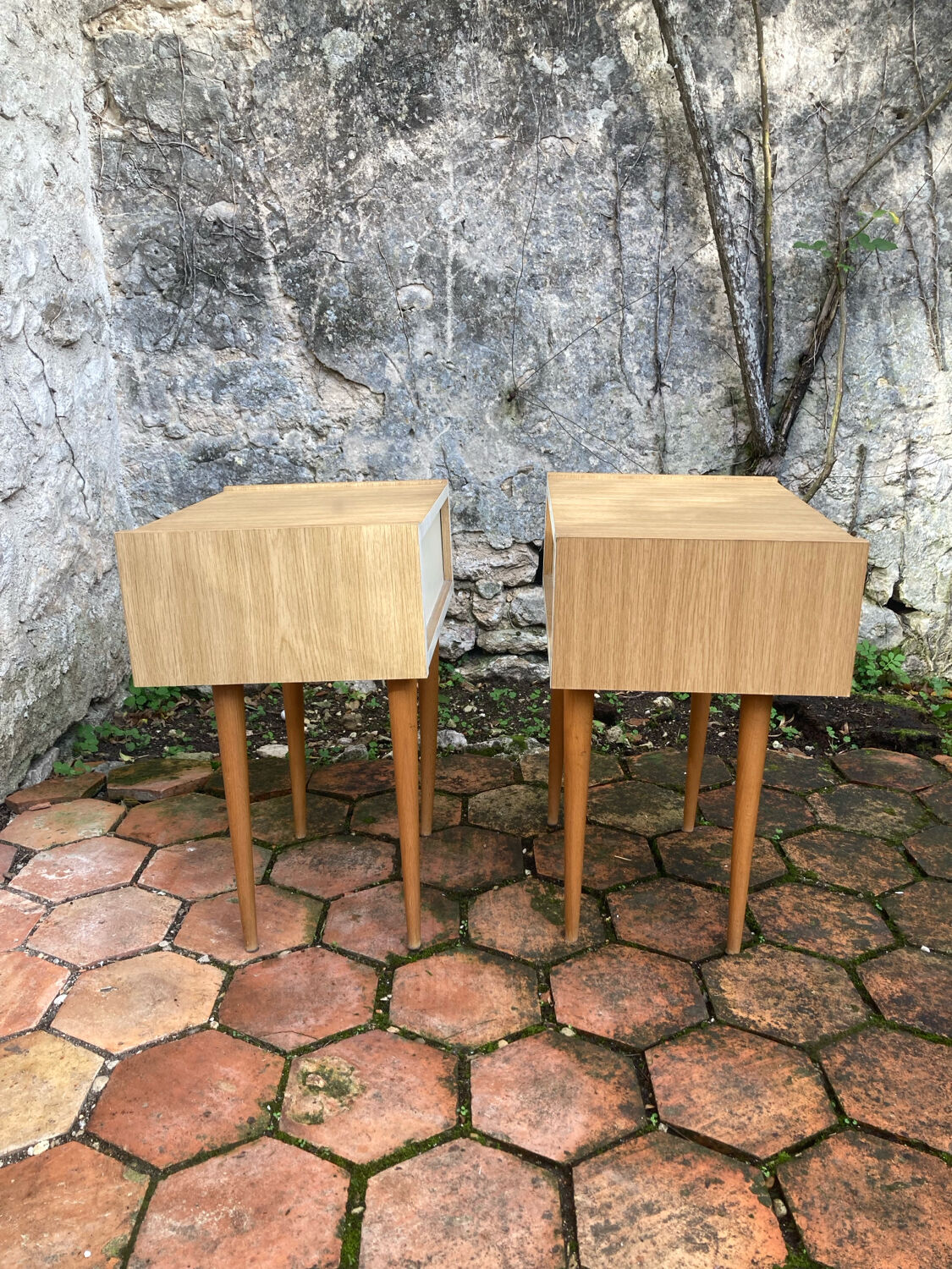 Pair of vintage bedside tables
