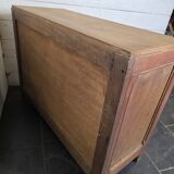 Antique oak sideboard with sliding doors