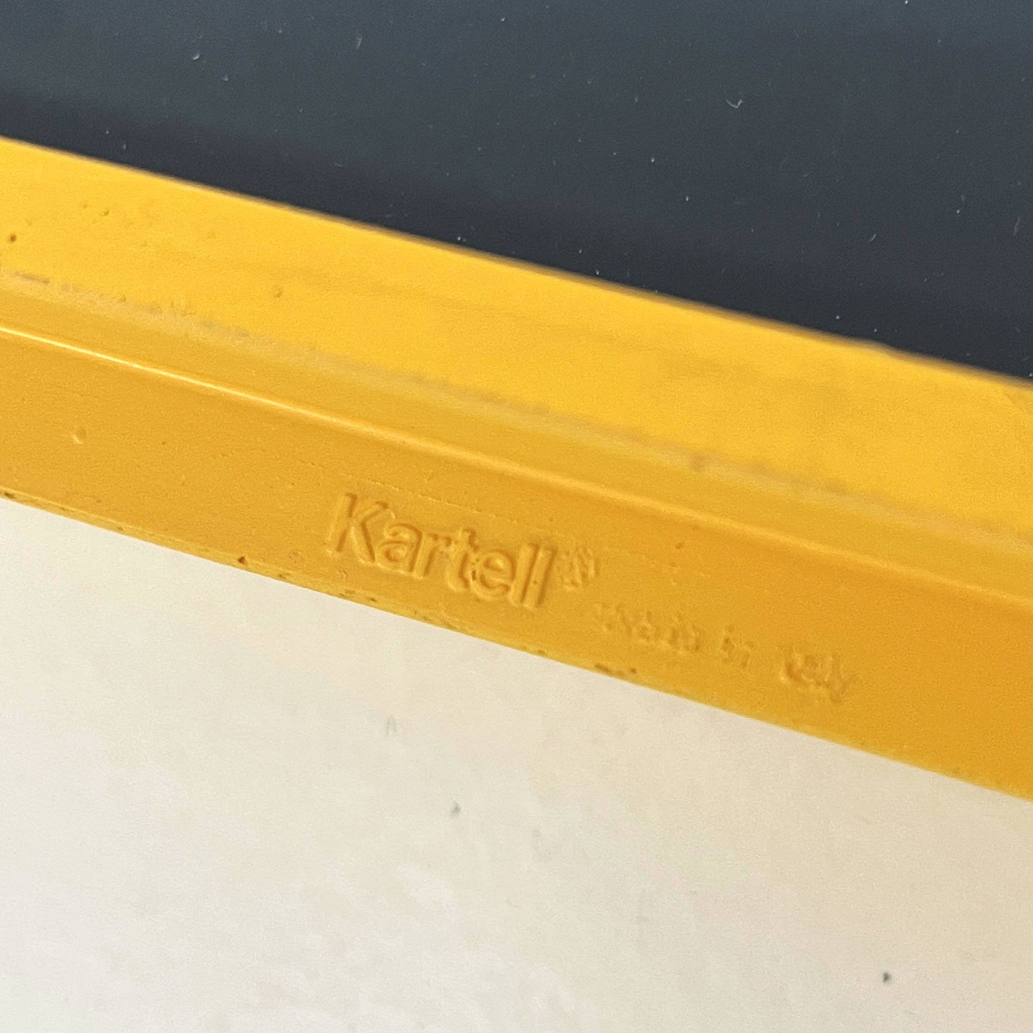 Miroir jaune par Anna Castelli Ferrieri pour Kartell 1980