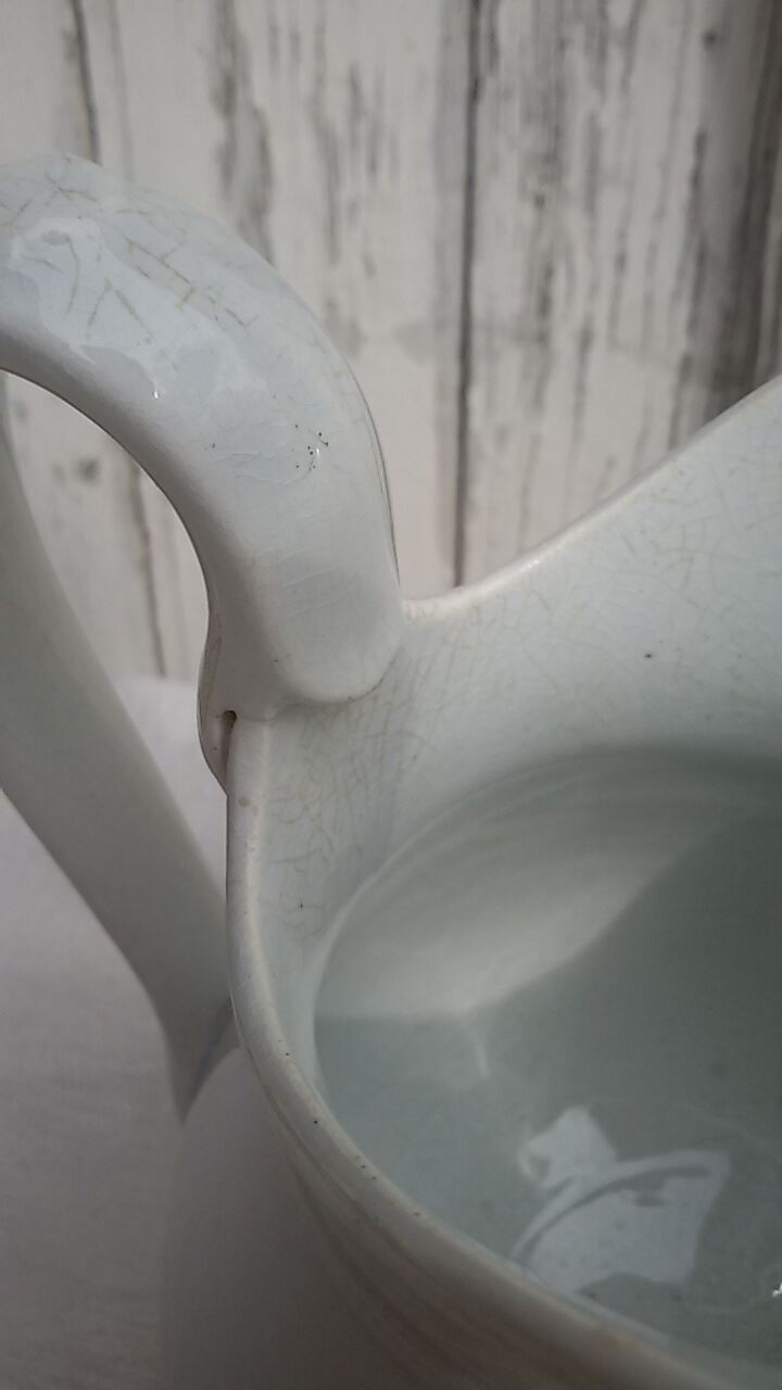 White earthenware pitcher Lunéville XIX