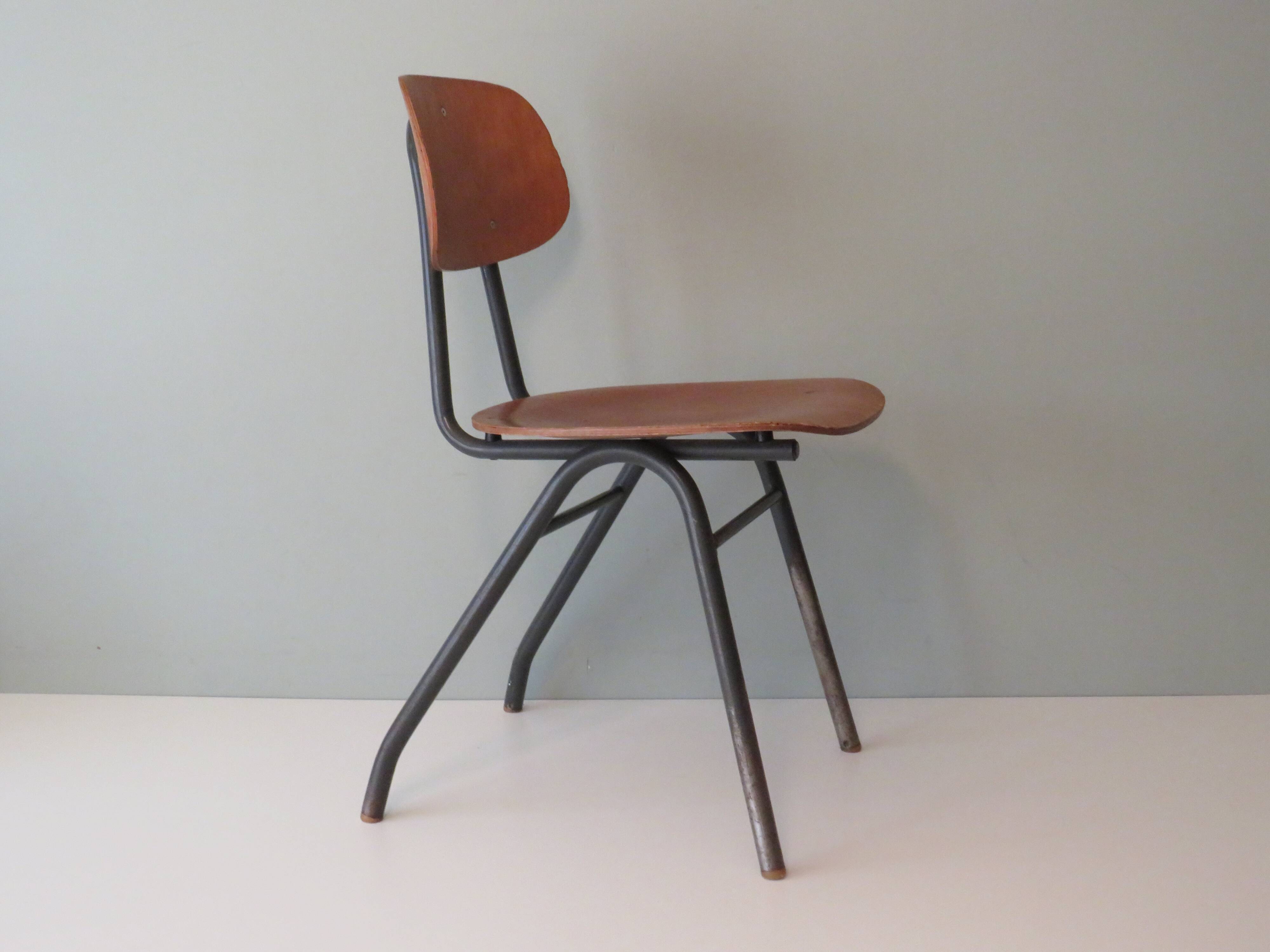 Suite of 6 industrial chairs, Germany 1960