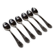 Set of six "Burgsil" stainless steel teaspoons with rabbit decoration