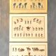 Set of 3 illuminated plates by S. Lemoine