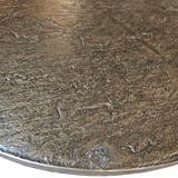 Round brutalis coffee table with brass / copper top / 1960s