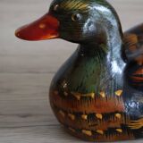 Decorative hand painted ceramic duck