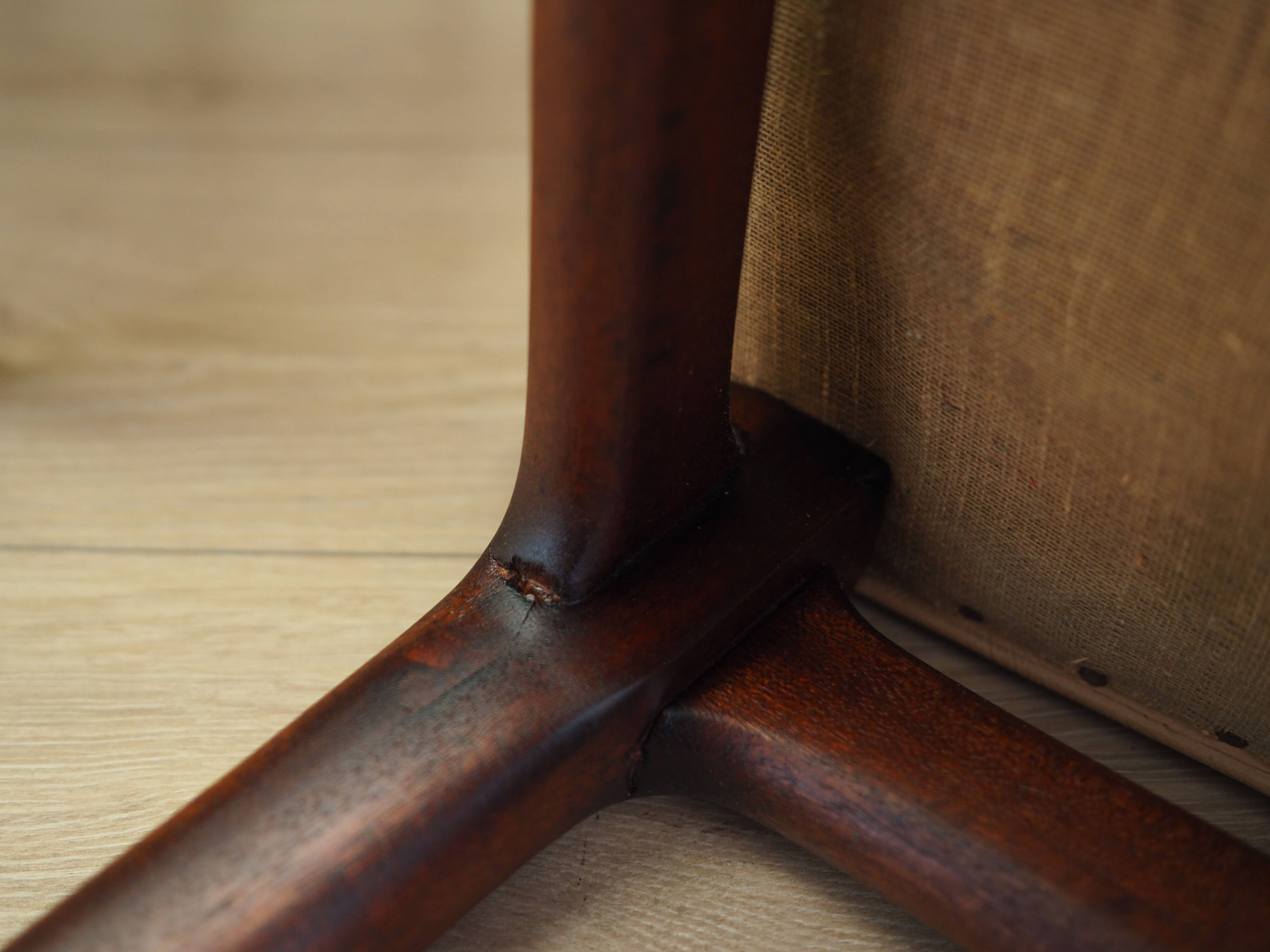 Set of six mahogany chairs, Italian design, 1960s, production: Italy
