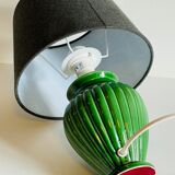 Green ceramic lamp 90s
