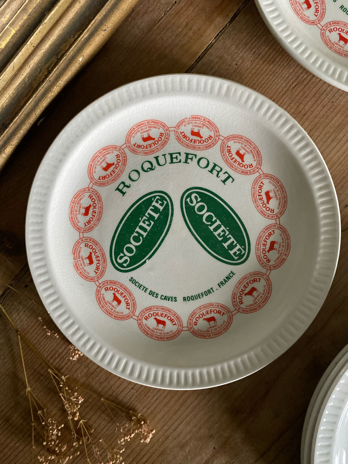 Set of 5 vintage plates Cheeses from France Saint Amand