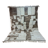 Tapis Berbère 300x200 cm - Motifs Abstraits en Tons Naturels